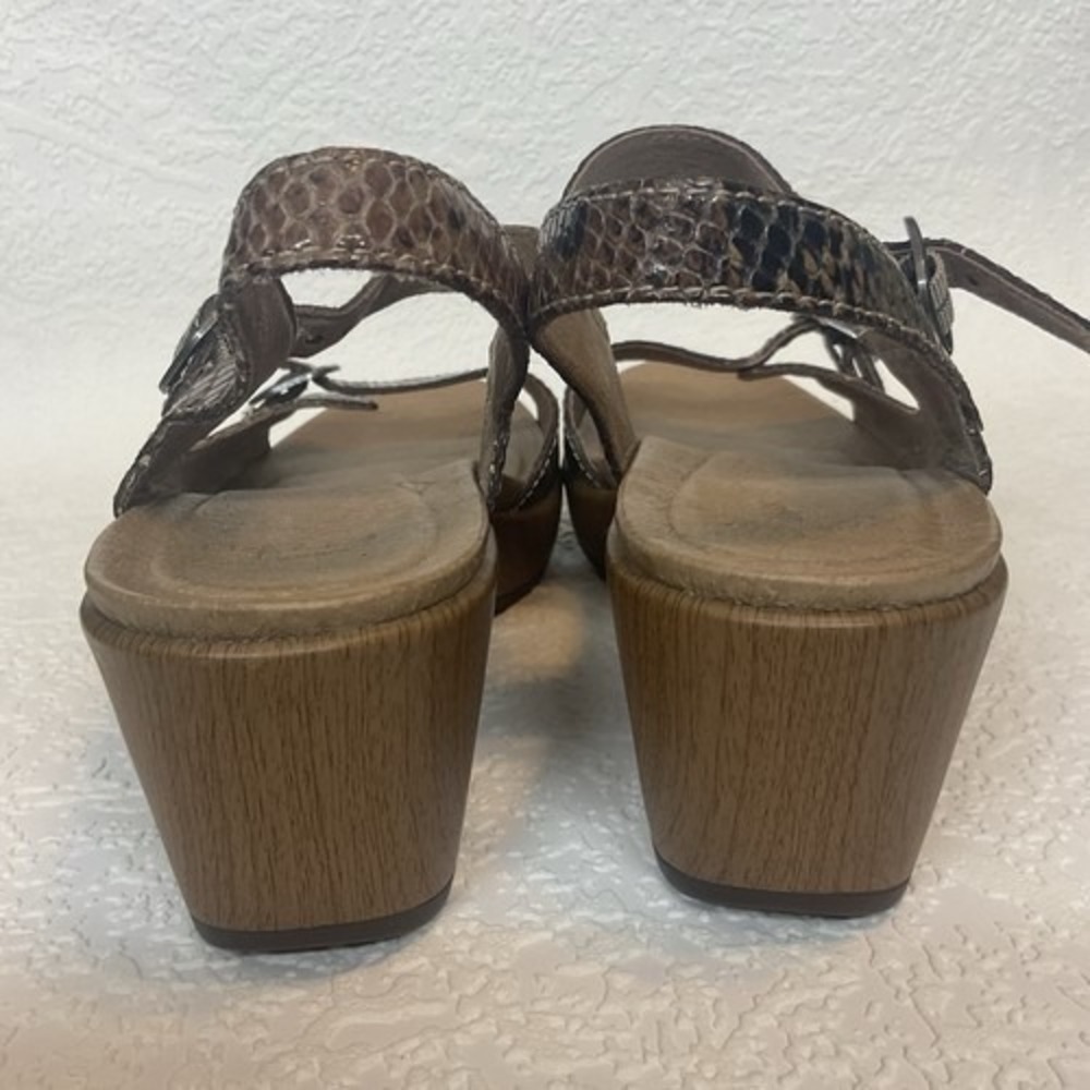 NWD Dansko Snakeskin Strappy Adjustable Platform Sandals Women 39/USA8.5-9 China - Picture 8 of 11